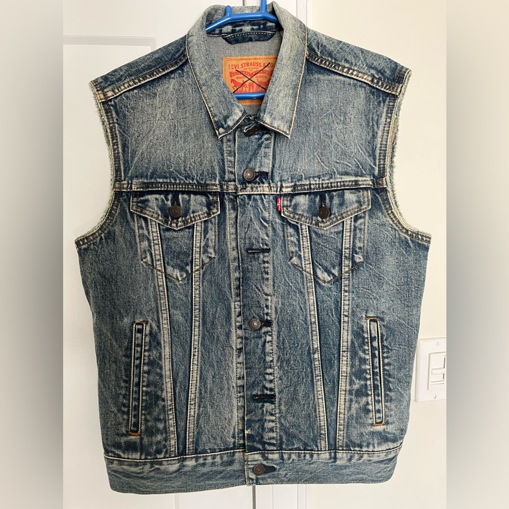 Levi's Blue Denim Trucker Vest